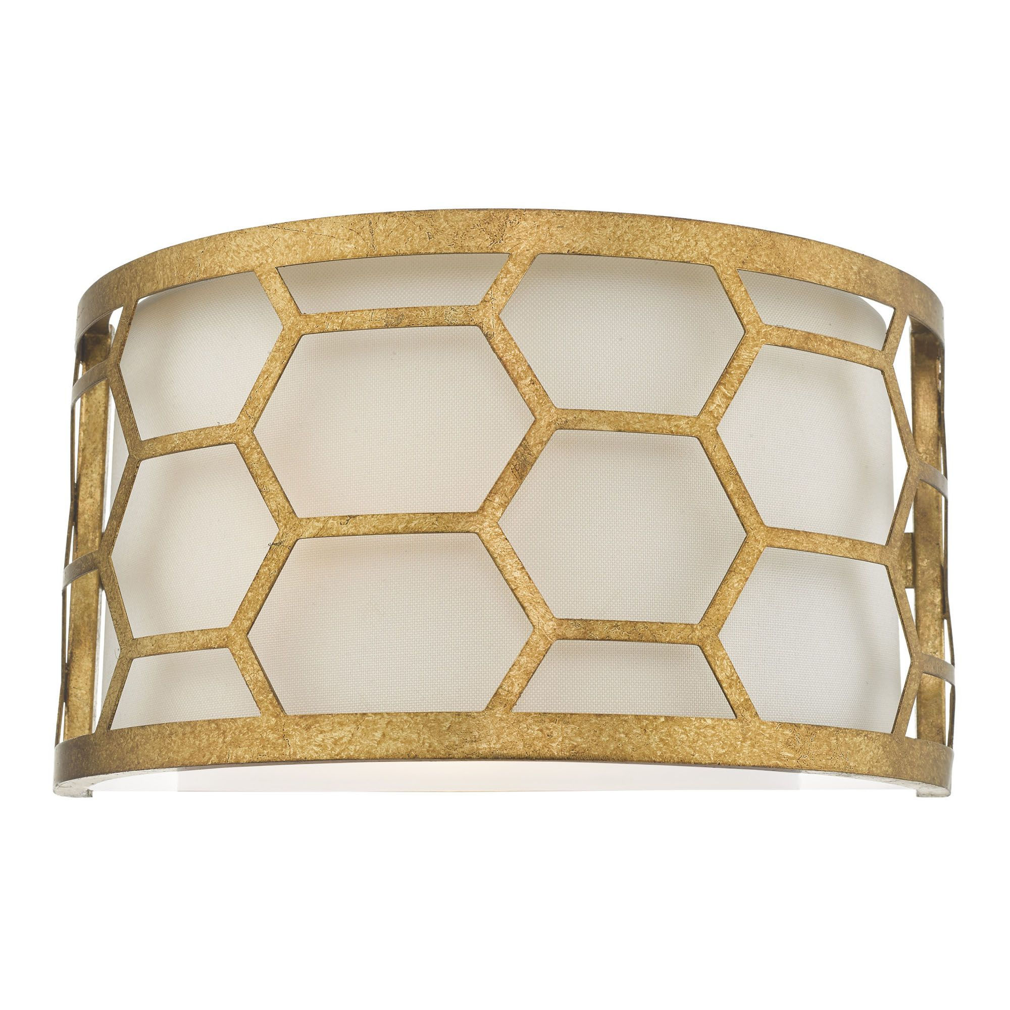 Sylvia 1 Light Gold /Ivory Wall Light