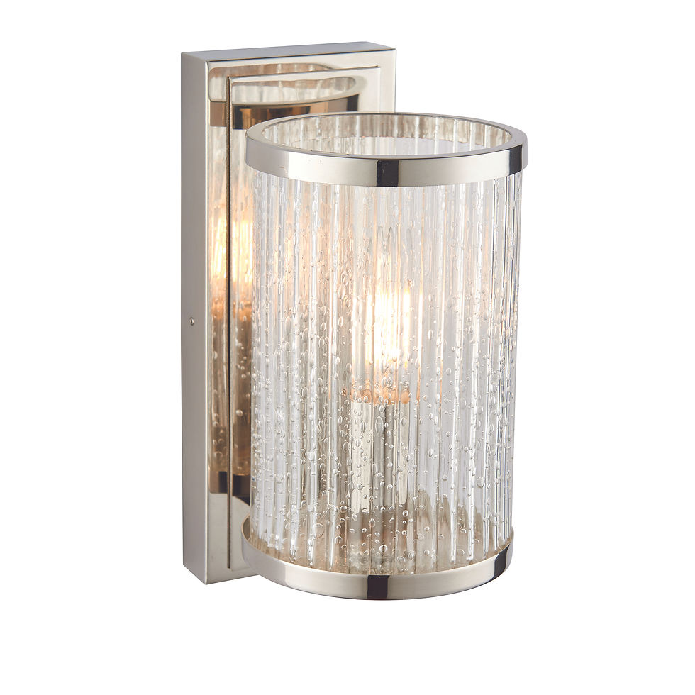 Thumbnail: East 1 Light Bright Nickle Plate Wall Light
