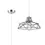 Thumbnail: Manya 1 Light Polished Chrome Rounded Angled Pendant Light