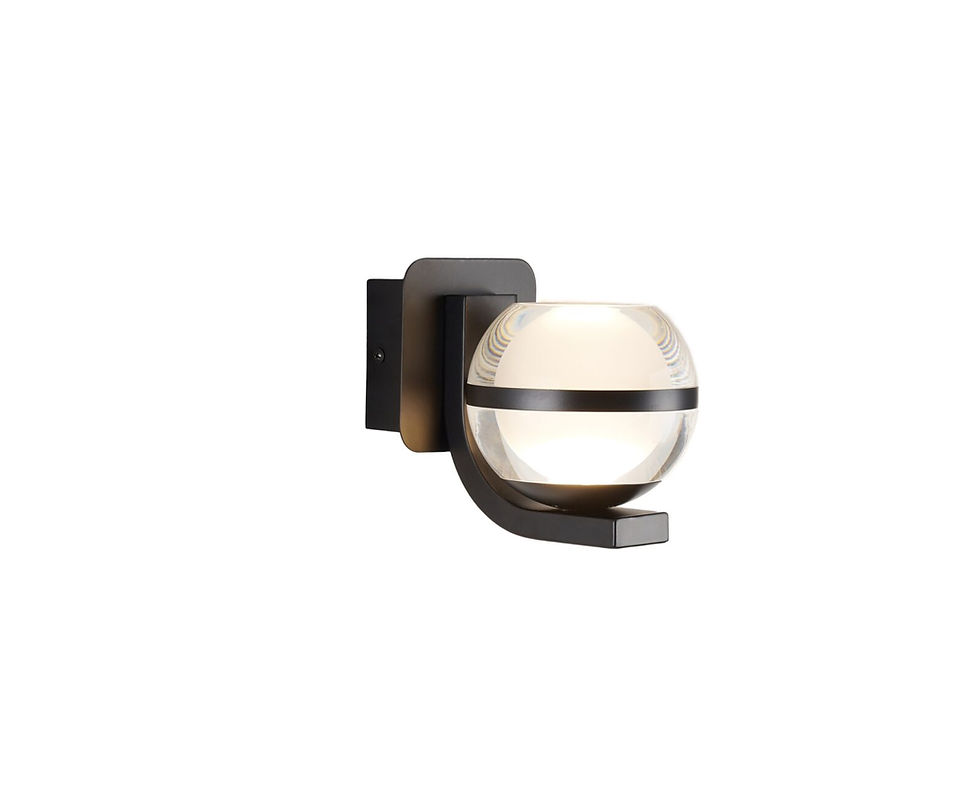 Orbit 1 Light Matt Black Wall Light