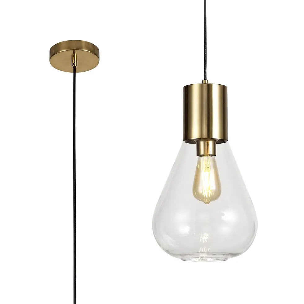 Aurelia 1 Light Aged Brass Single Pendant Light