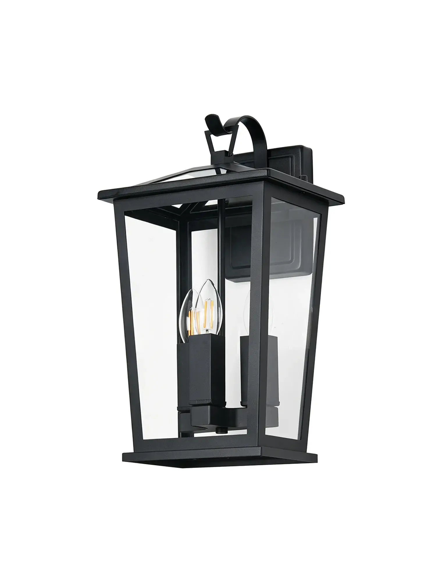 Johnson 3 Light Satin Black IP54 Large Outdoor Wall Light