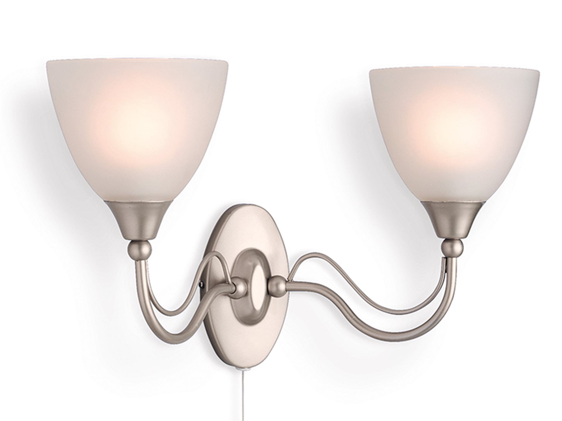FirstLight Santana 2 Light Satin Steel Wall Light
