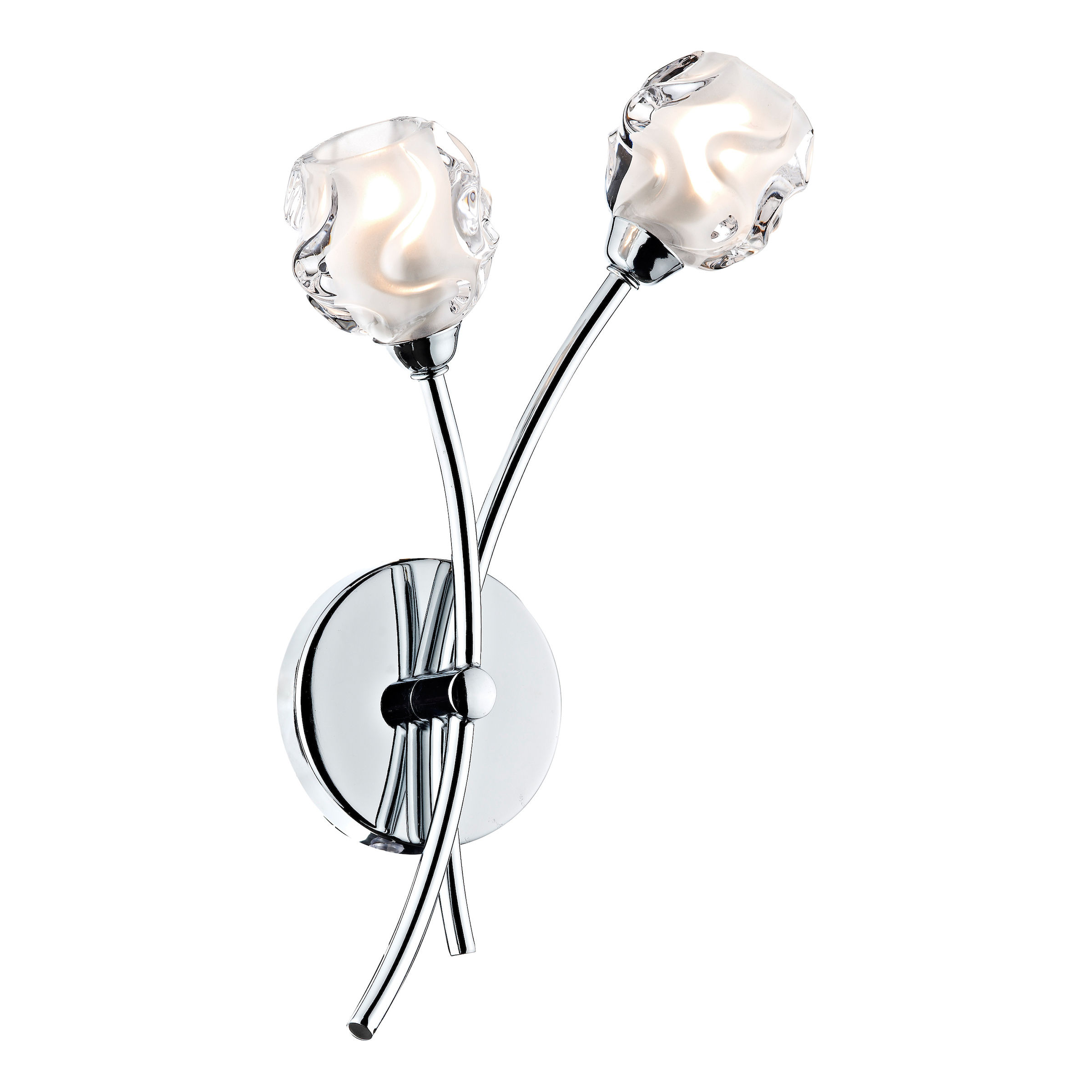 Saira 2 Light Polished Chrome Wall Light