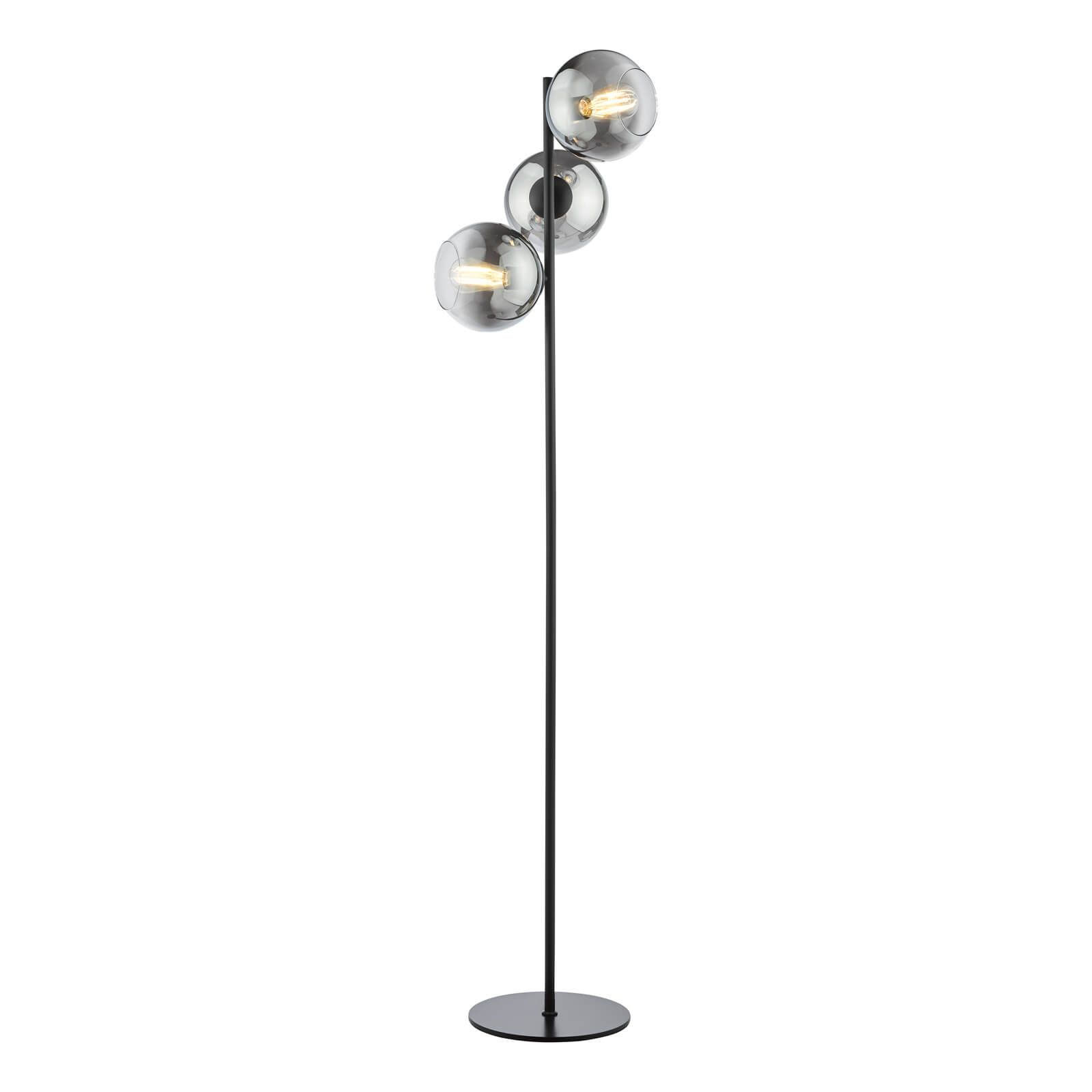 Calista 3 Light Matt Black Floor Lamp