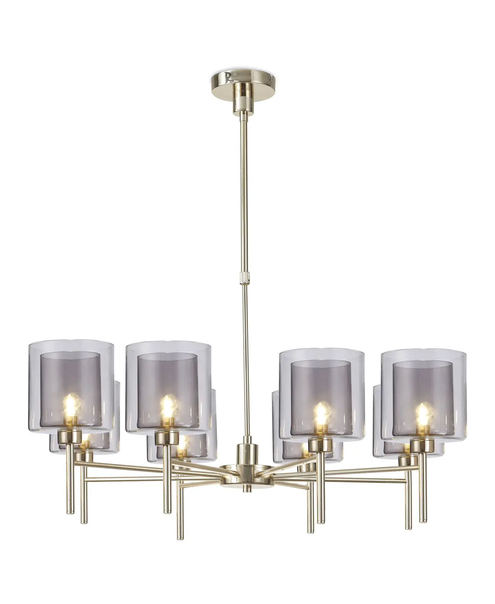 Eliana8 Light French Gold Semi-Flush Ceiling Light