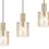 Thumbnail: Bradley 4 Light Light Gold Linear Bar Pendant