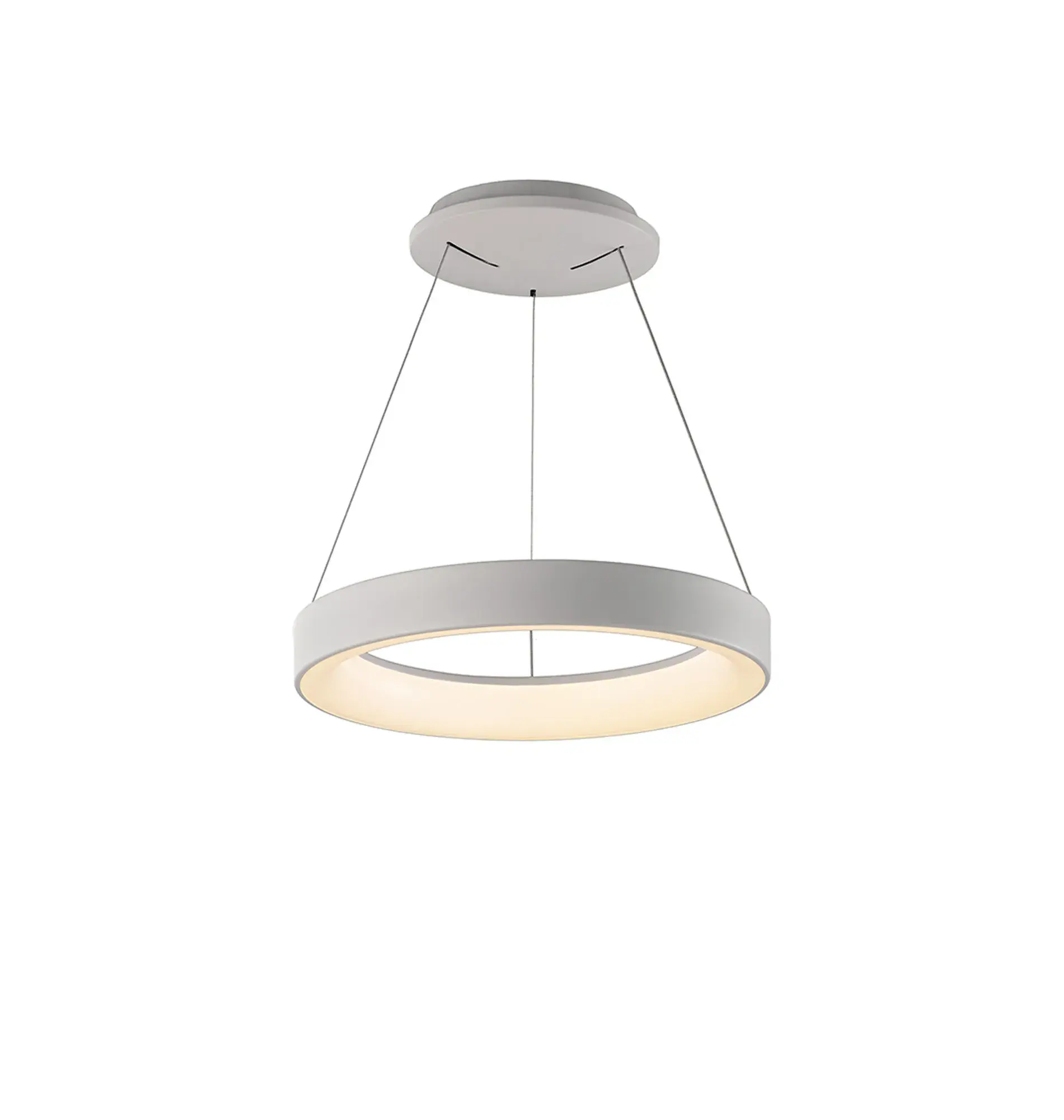 Nise 1 Light Matt White LED Round Pendant