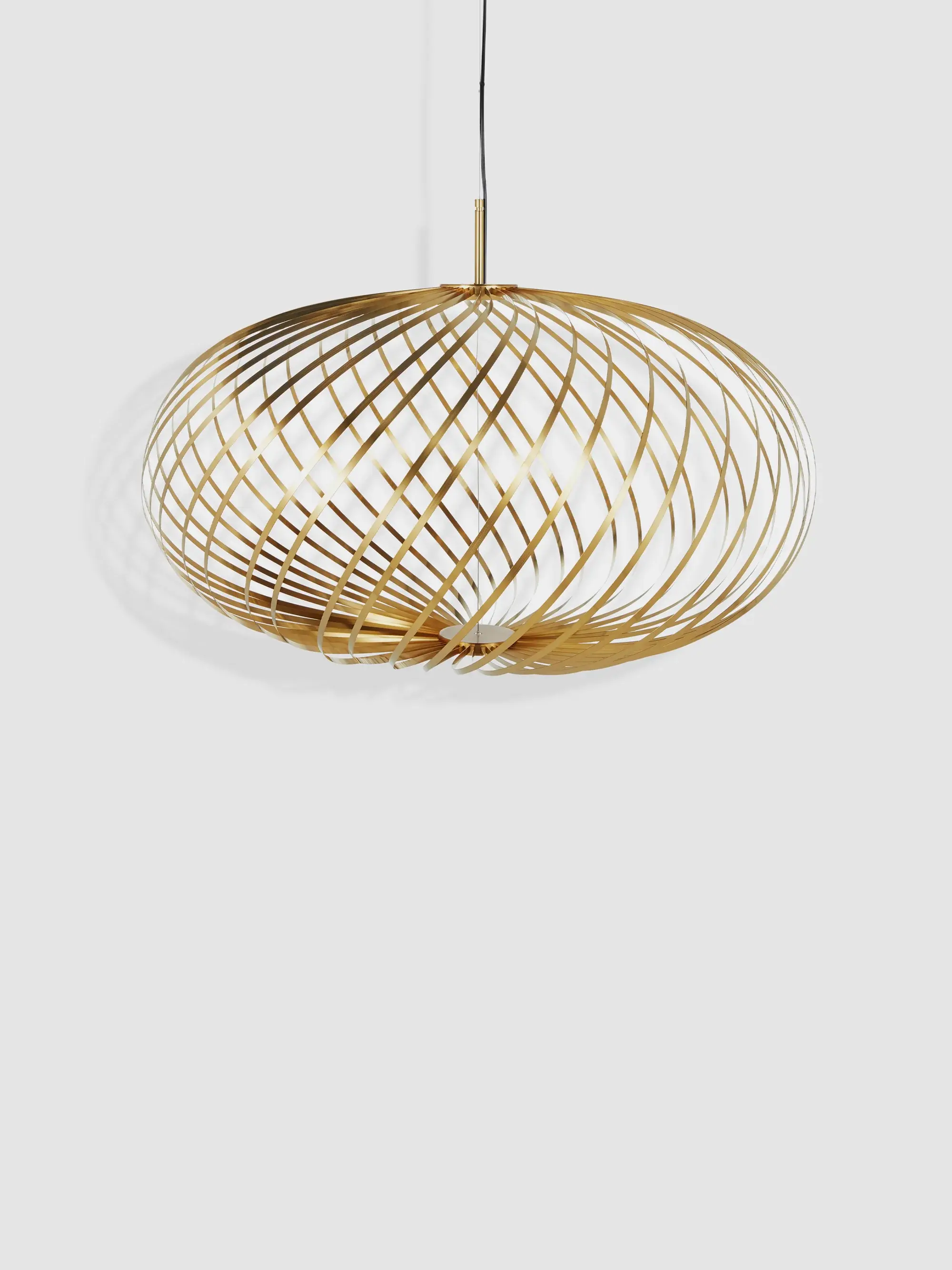 Tom Dixon Polished Brass Spring Small Expandable Pendant Light