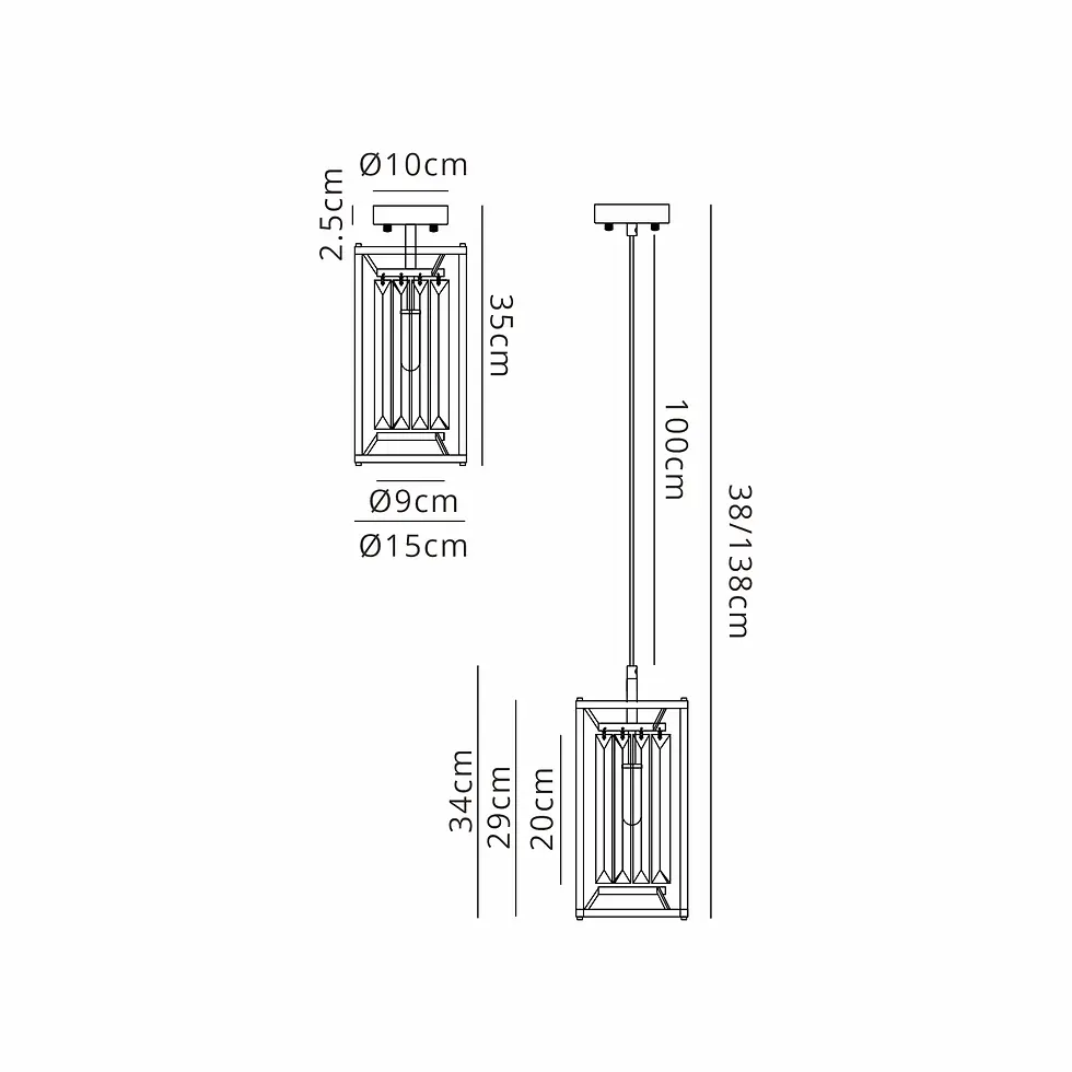 Thumbnail: Monica 1 Light Polished Nickel Dual Mounted Single Pendant Light