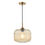 Thumbnail: Delilah 1 Light Natural Brass/Pumpkin Shape Single Pendant