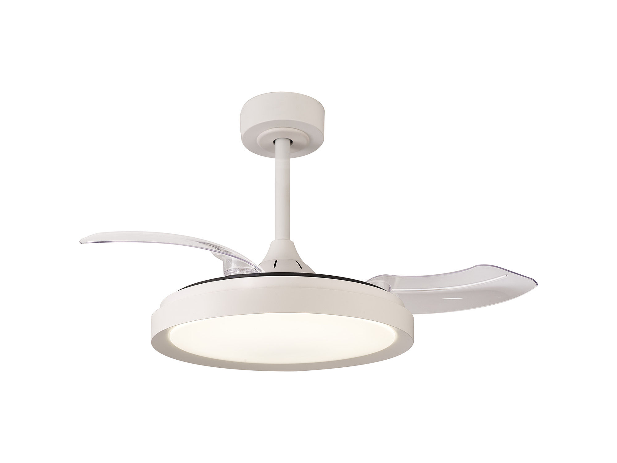 Trail White Mini LED Ceiling Fan and Light