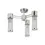 Thumbnail: Juan 3 Light Polished Nickel Semi-Flush Ceiling Light