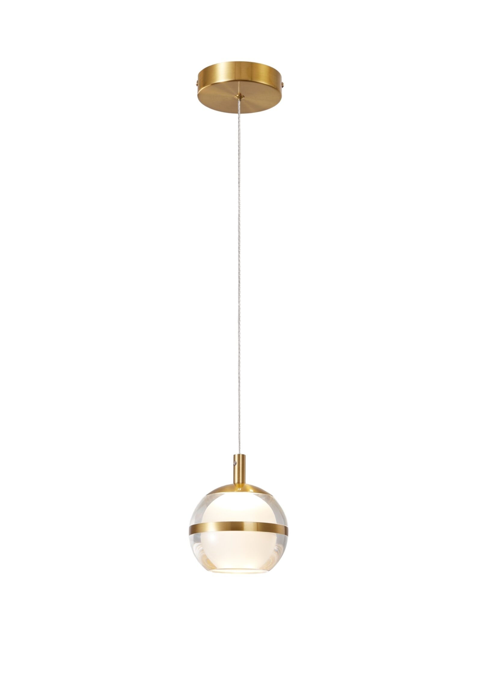 Orbit 1 Light Antique Gold Pendant