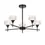 Thumbnail: Lorraine 5 Light Satin Black Semi-Flush Ceiling Light