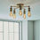 Thumbnail: Haley 5 Light Antique Brass Semi-Flush Ceiling Light