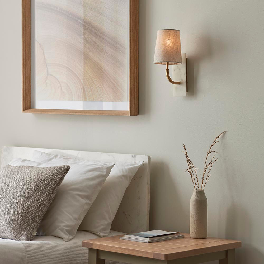Morgan 1 Light Vintage Brass Wall Light