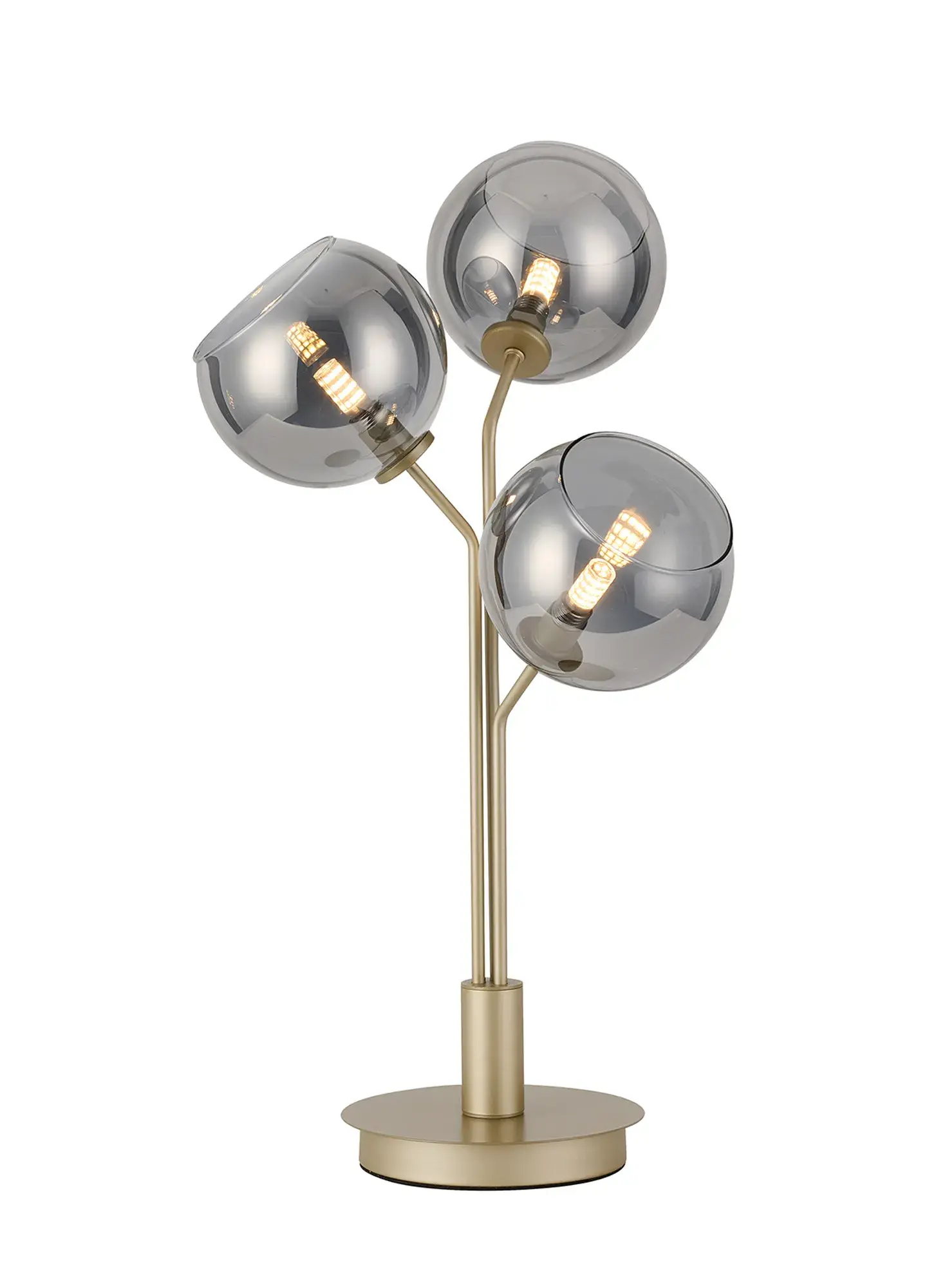 John 3 Light Beige Finish Table Lamp