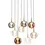 Thumbnail: Dalton 8 Light Gold LED Rectangle Cluster Pendant