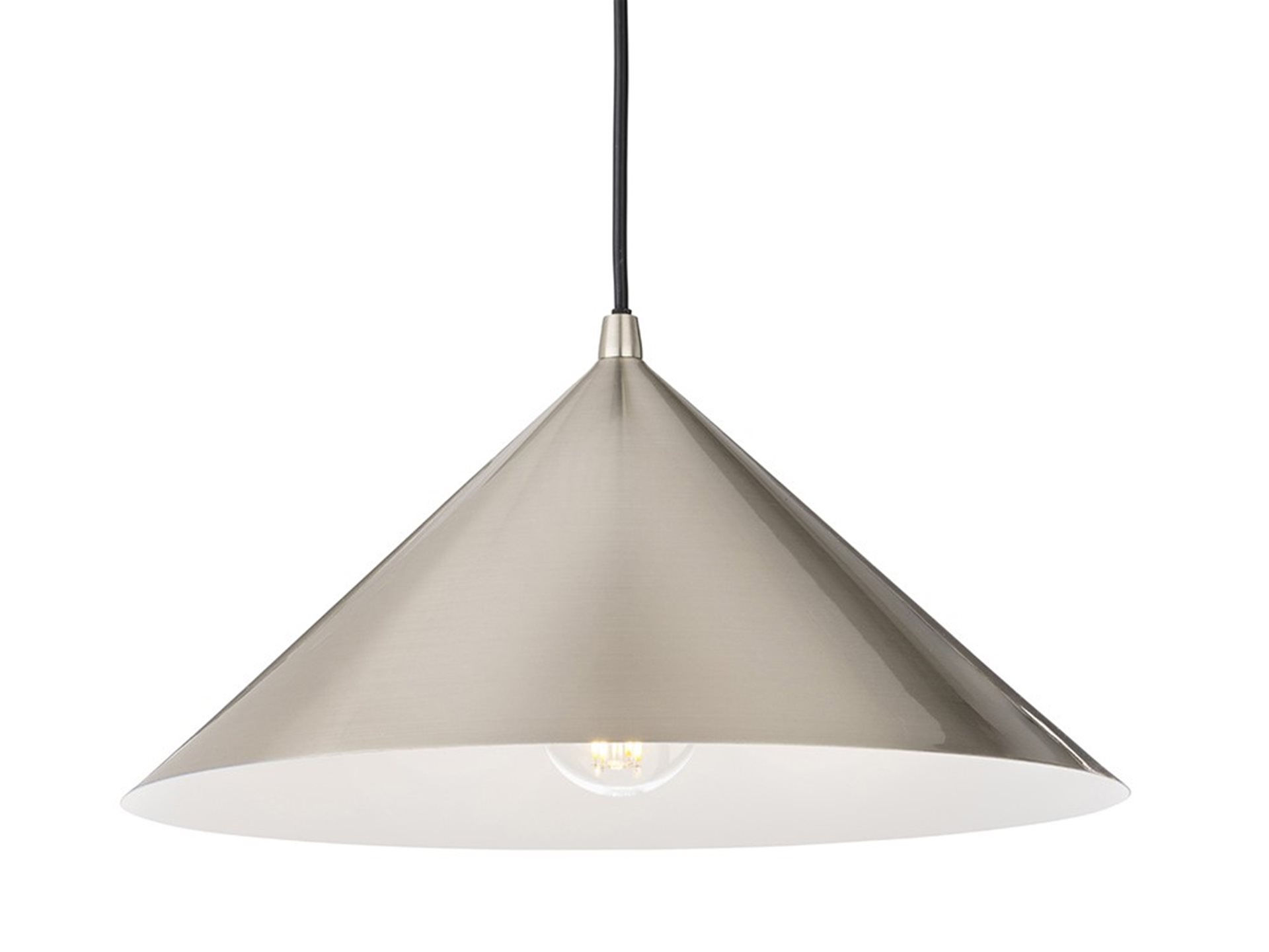 FirstLight Garcia 1 Light Brushed Steel Single Pendant Light