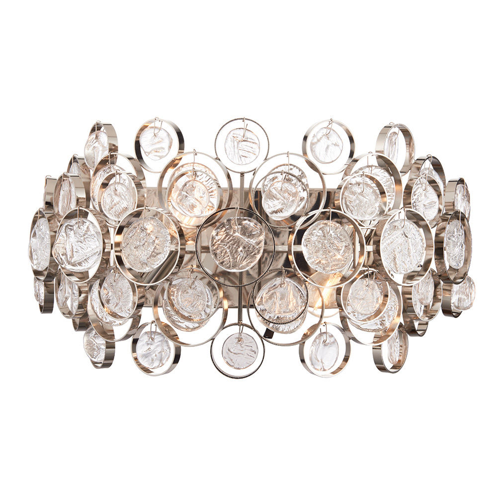 Mila 2 Light Polished Nickel Wall Light