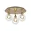 Thumbnail: Eliana 3 Light Antique Brass Round Semi-Flush Ceiling Light