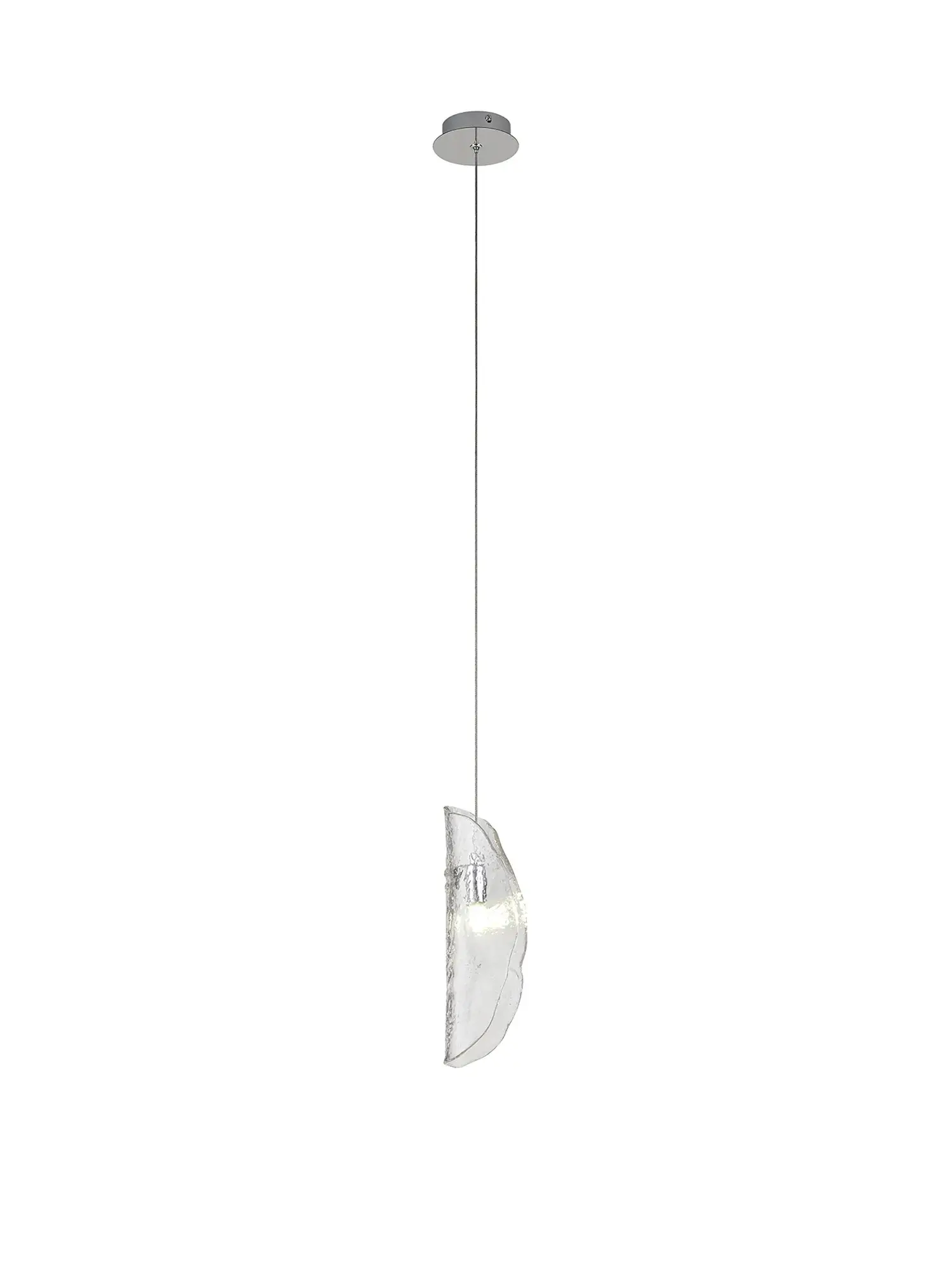 Rapper 1 Light Polished Chrome Pendant