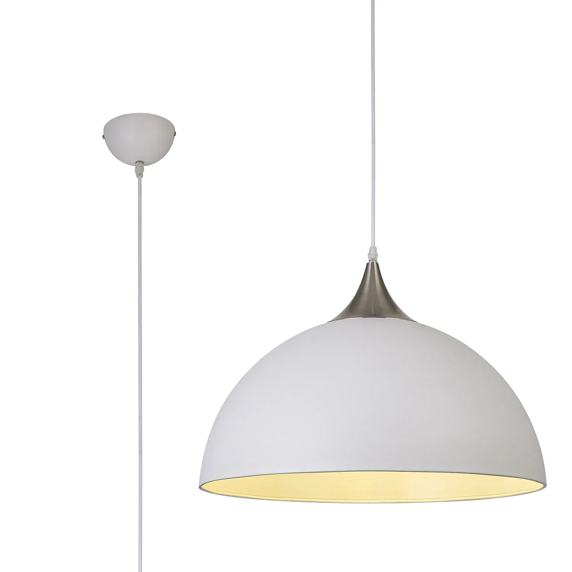 Johnson 1 Light Sand White Large Pendant