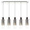 Thumbnail: Bradley 5 Light Black Slim Bar Pendant