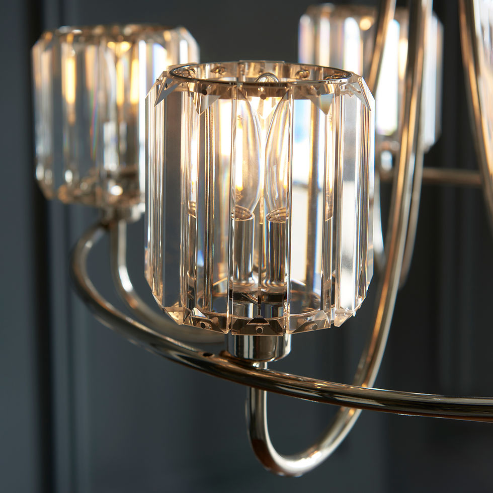 Thumbnail: Estella 5 Light Bright Nickel Pendant