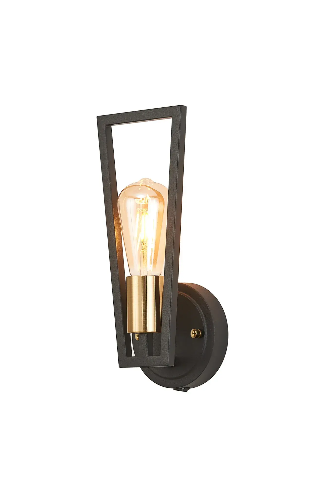 Stephen 1 Light Satin Black Wall Light