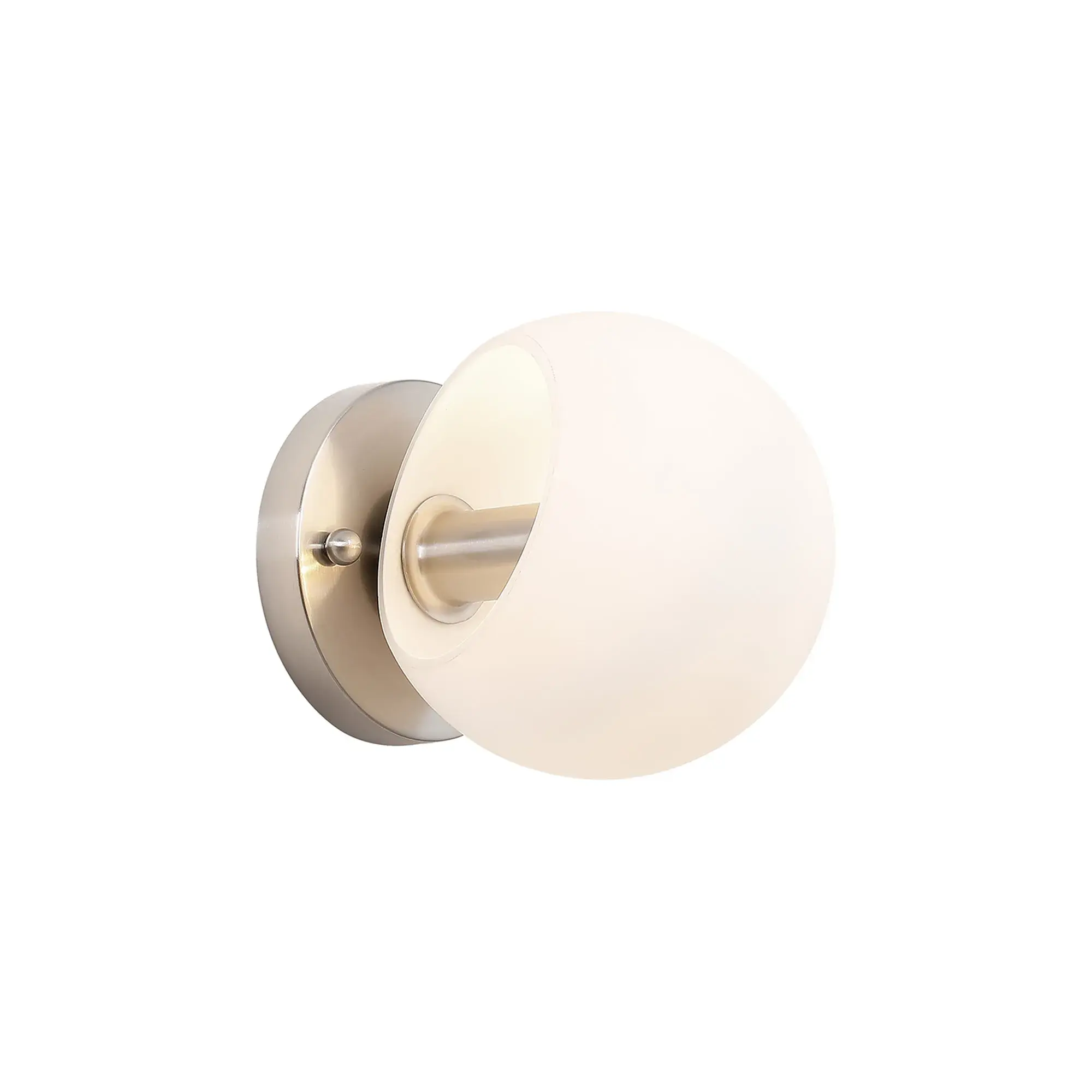 Sahil 1 Light Satin Nickel Wall Light