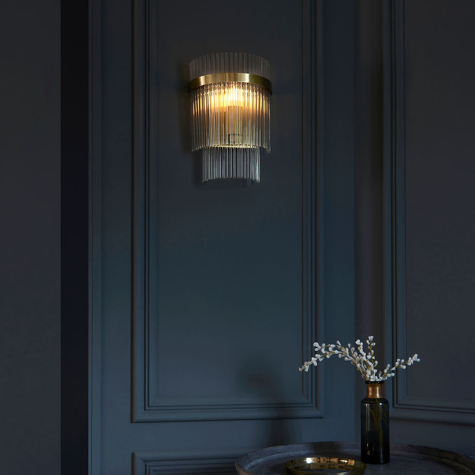 Thumbnail: Millie 1 Light Antique Brass Wall Light