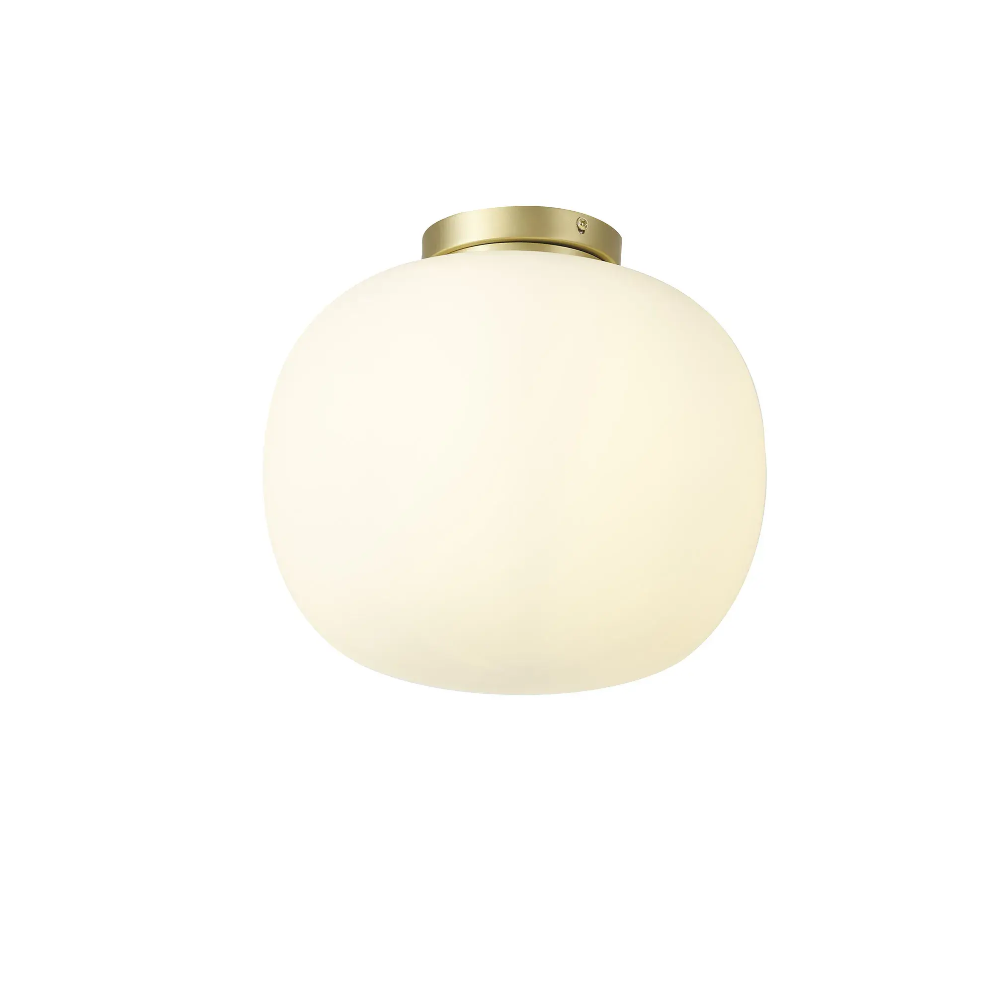 Shai 1 Light Satin Gold Large Flush Ceiling Light