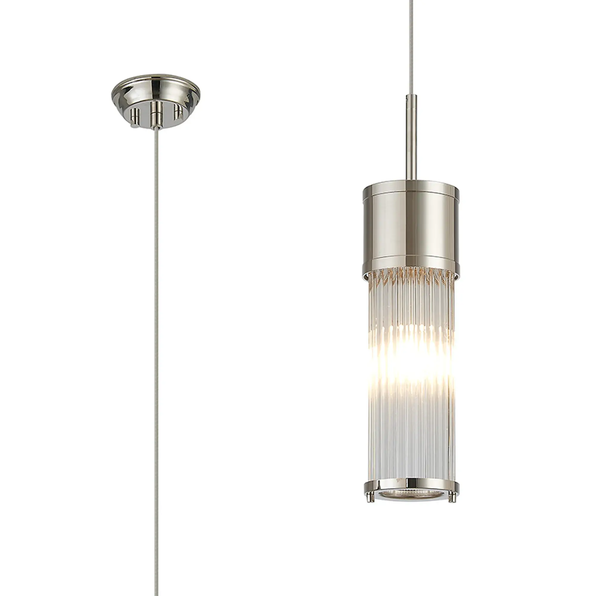Juan 1 Light Polished Nickel Single Pendant Light