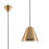 Thumbnail: Naomi 1 Light Matt Brass Small Single Pendant Light