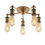 Thumbnail: Haley 5 Light Antique Brass Semi-Flush Ceiling Light