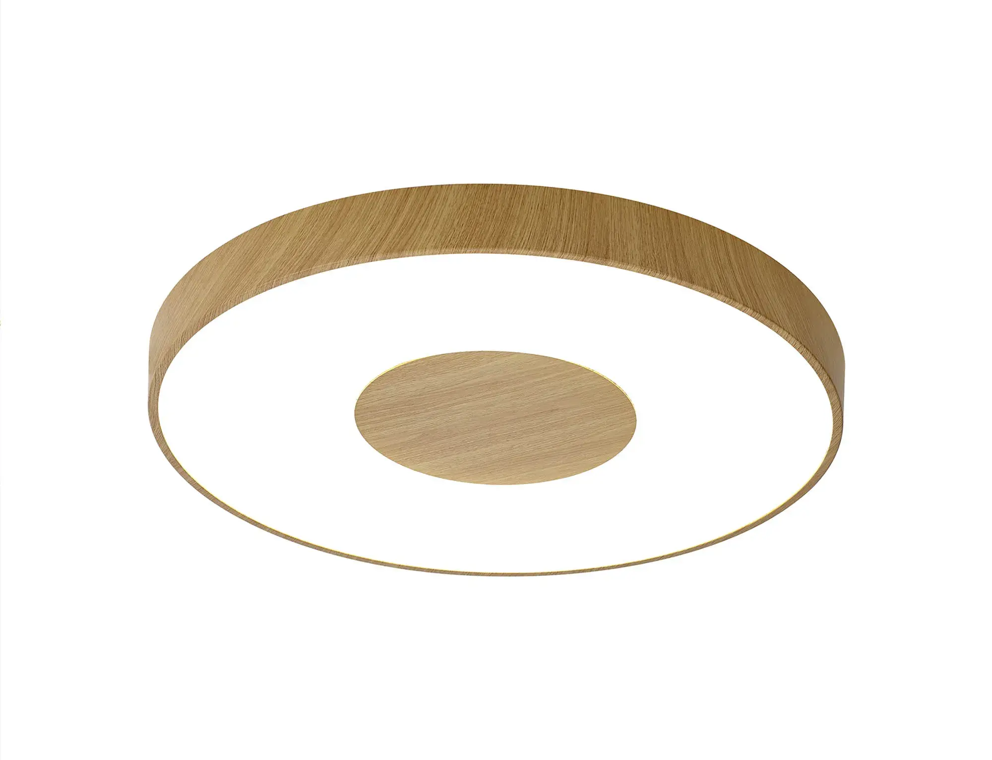 Penny Wood Effect Large Integrated LED Flush Ceiling Light