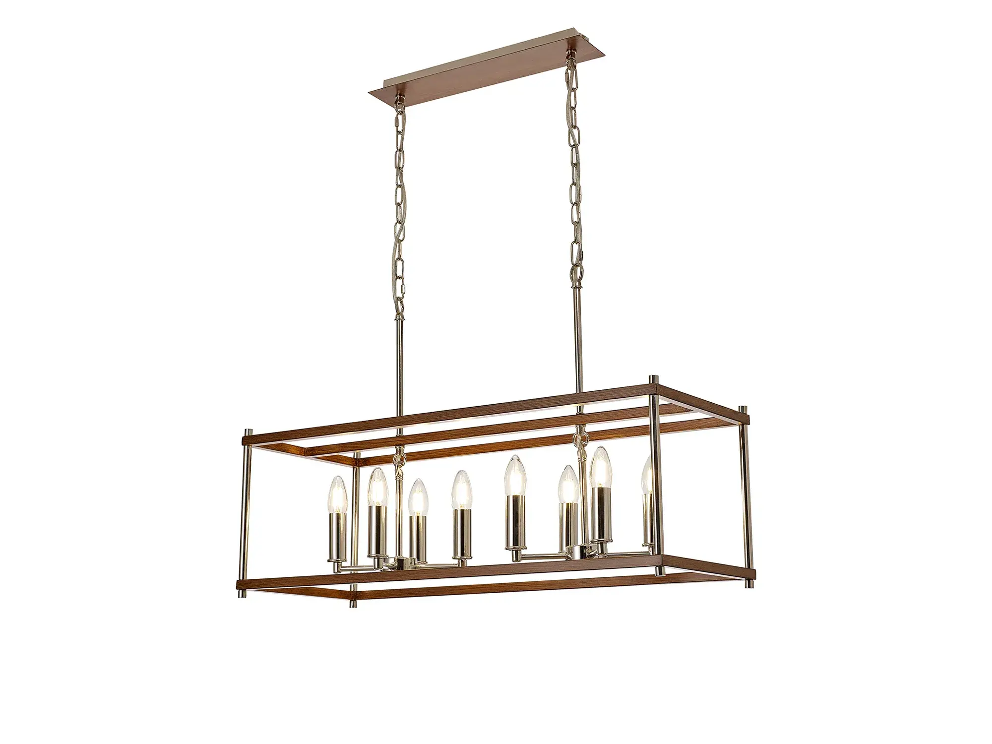Vianna 8 Light Polished Nickel Linear Pendant