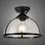 Thumbnail: Dome 1 Light Matt Black Flush Ceiling Light
