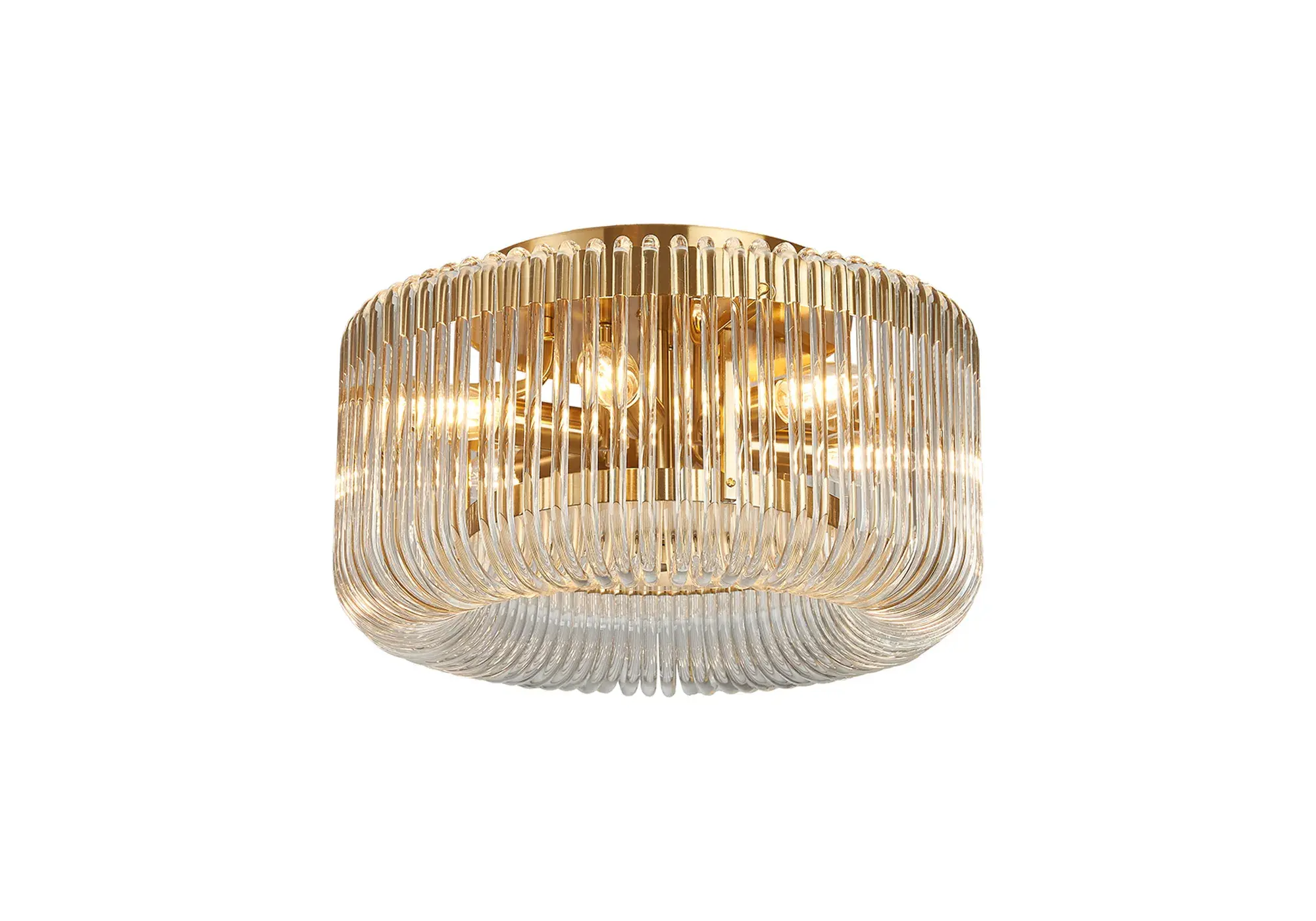 Holland 6 Light Brass Flush Ceiling Light