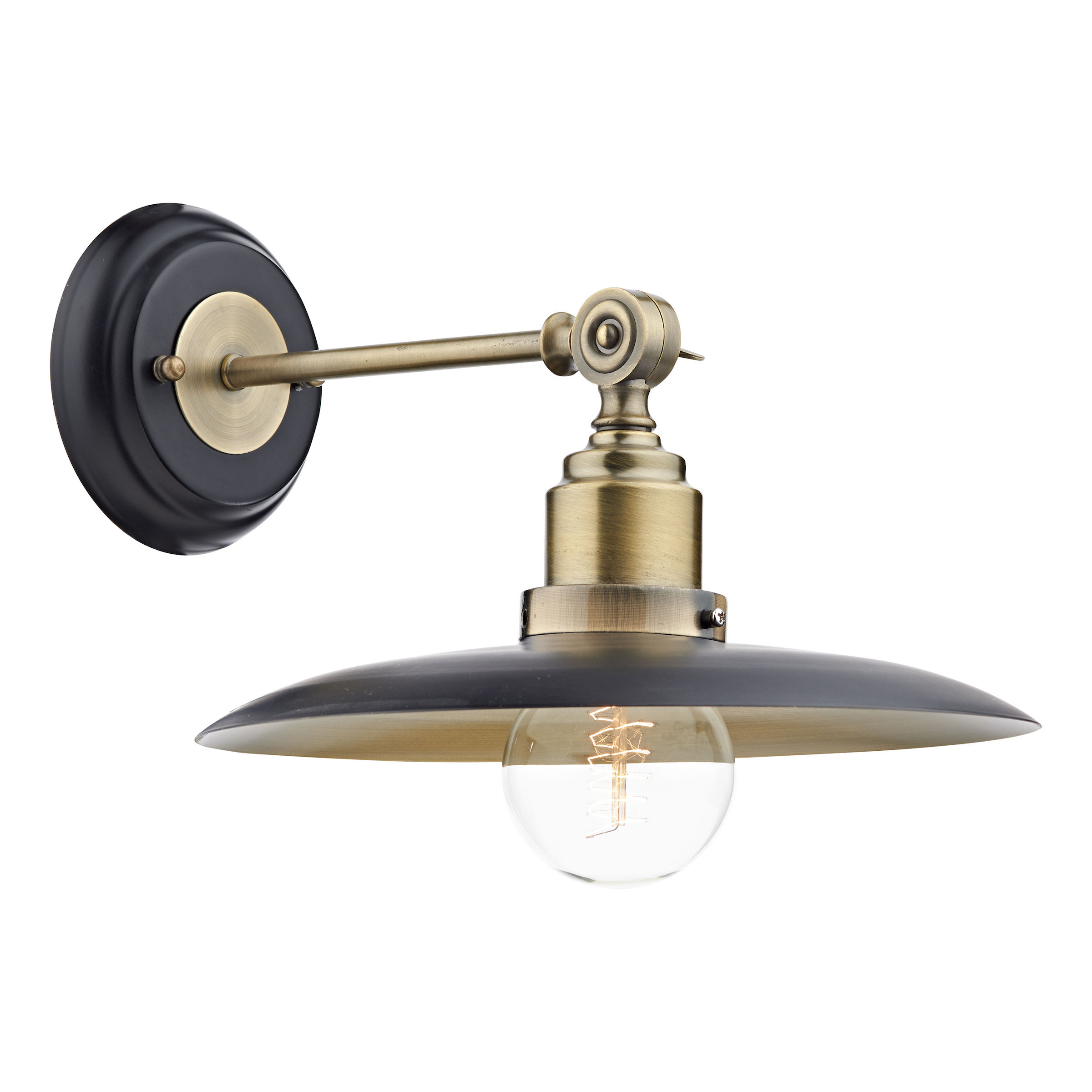 Roven 1 Light Matt Black Wall Light