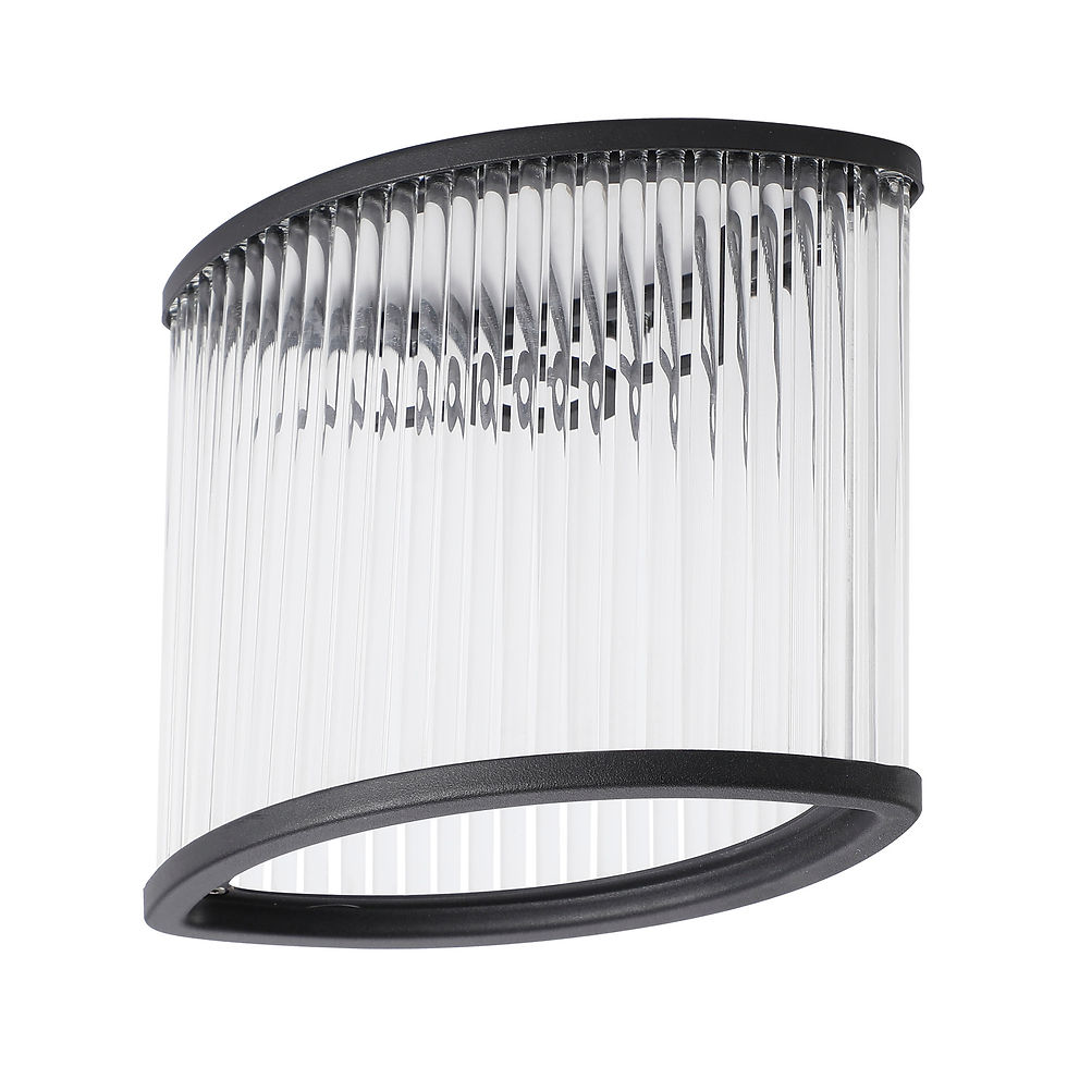 Louise 1 Light Black Chrome Oval Non Electric Shade