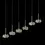 Thumbnail: Zara 6 Light Polished Chrome Linear Bar Pendant