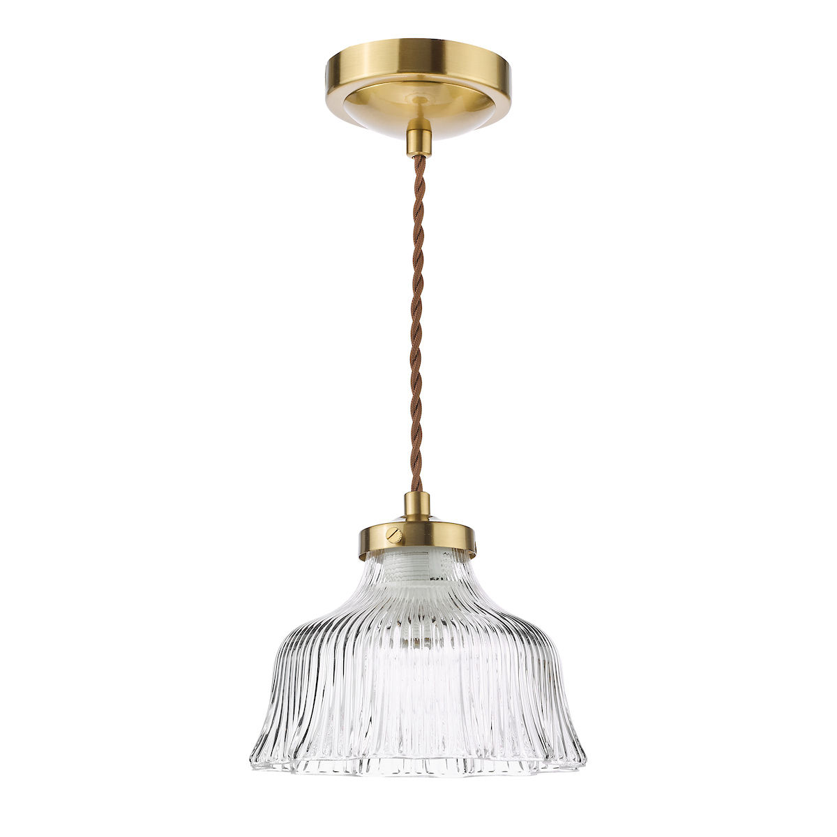 Merlin 1 Light Natural Brass Pendant