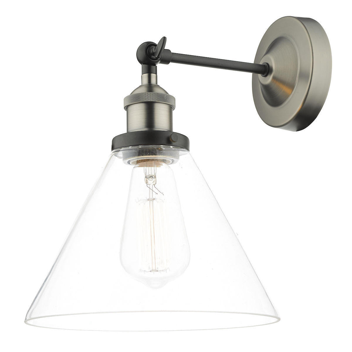 Roy 1 Light Antique Nickel Wall Light