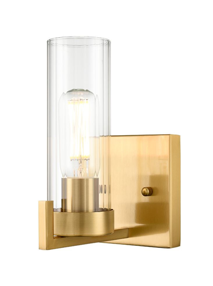 Lancelot 1 Light Aged Brass Wall Light