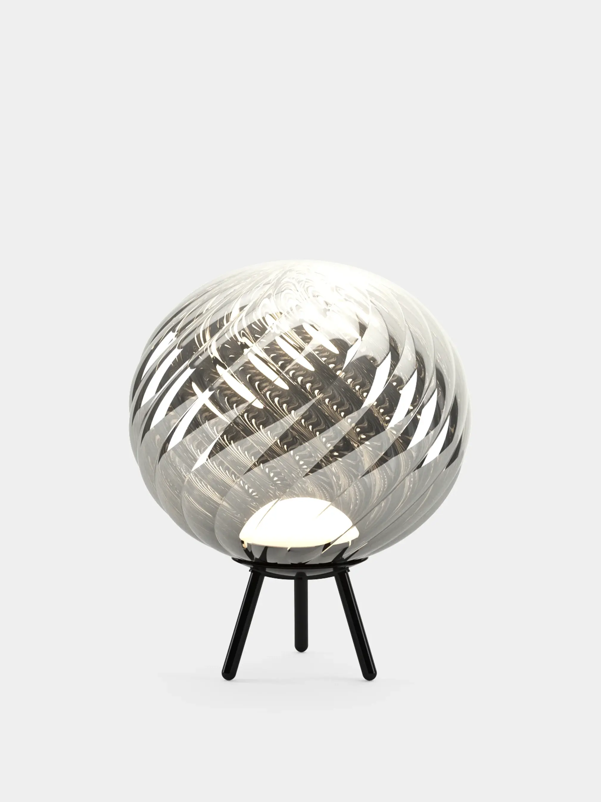 Tom Dixon Polished Silver Whirl Large Portable Table Lamp