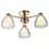 Thumbnail: Eilana 3 Light French Gold Semi-Flush Ceiling Light