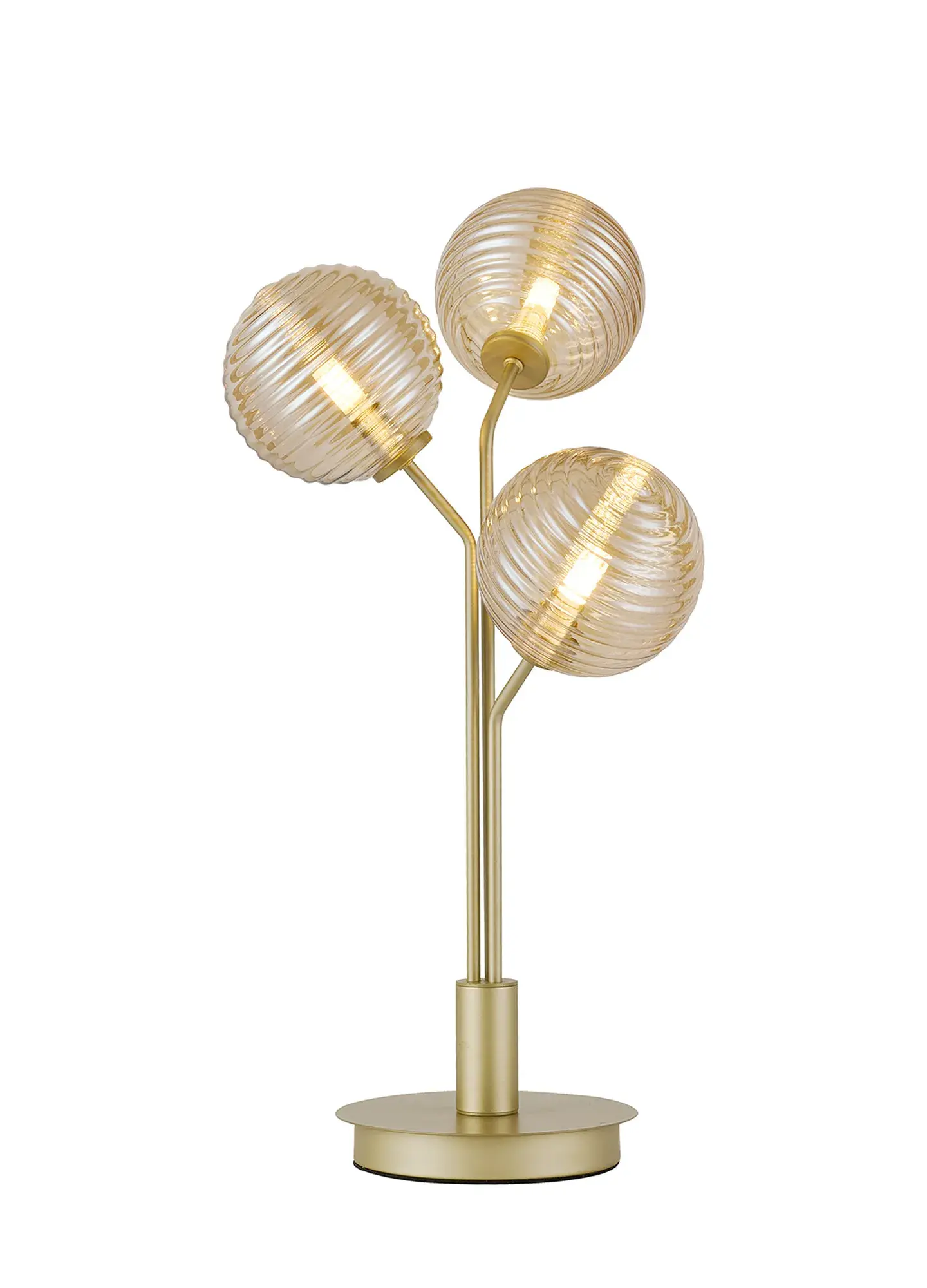 John 3 Light Beige Finish Table Lamp